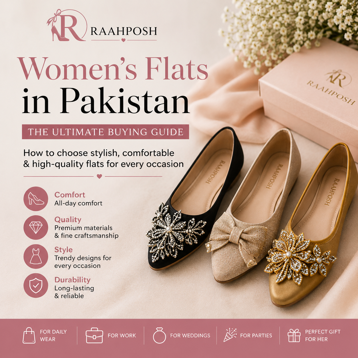 Women's Flats in Pakistan: The Ultimate Buying Guide (2026) | Raahposh