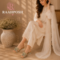 Raahposh Luxe Heart Strap Block Heels - Rose Gold, Gold & Silver
