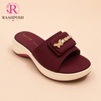 Raahposh Butterfly Crystal Comfort Slides for Women – Soft Cushioned Casual