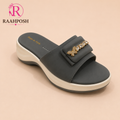 Raahposh Butterfly Crystal Comfort Slides for Women – Soft Cushioned Casual