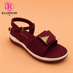 Crystal Accent Comfort Sandals for Women – Soft Cushioned Ankle Strap Sandals
