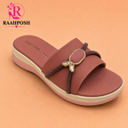 Raahposh Crystal Accent Comfort Slides for Women – Soft Cushioned Casual Slippers