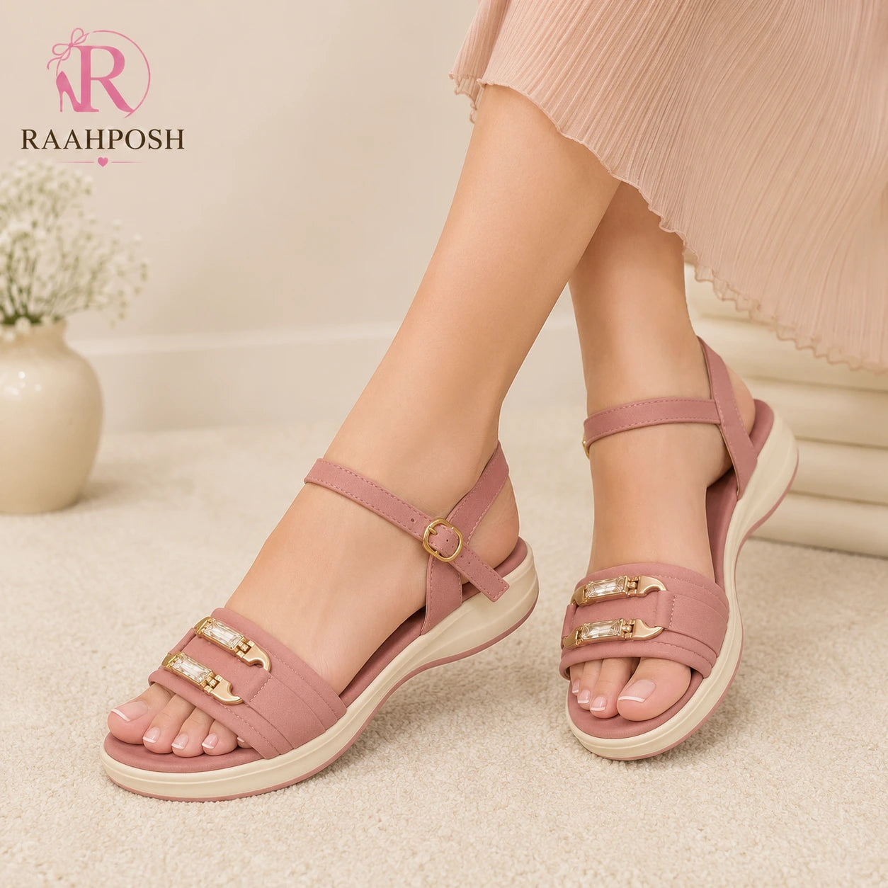 Raahposh Luxe Comfort Sandals for Women – Soft Cushioned