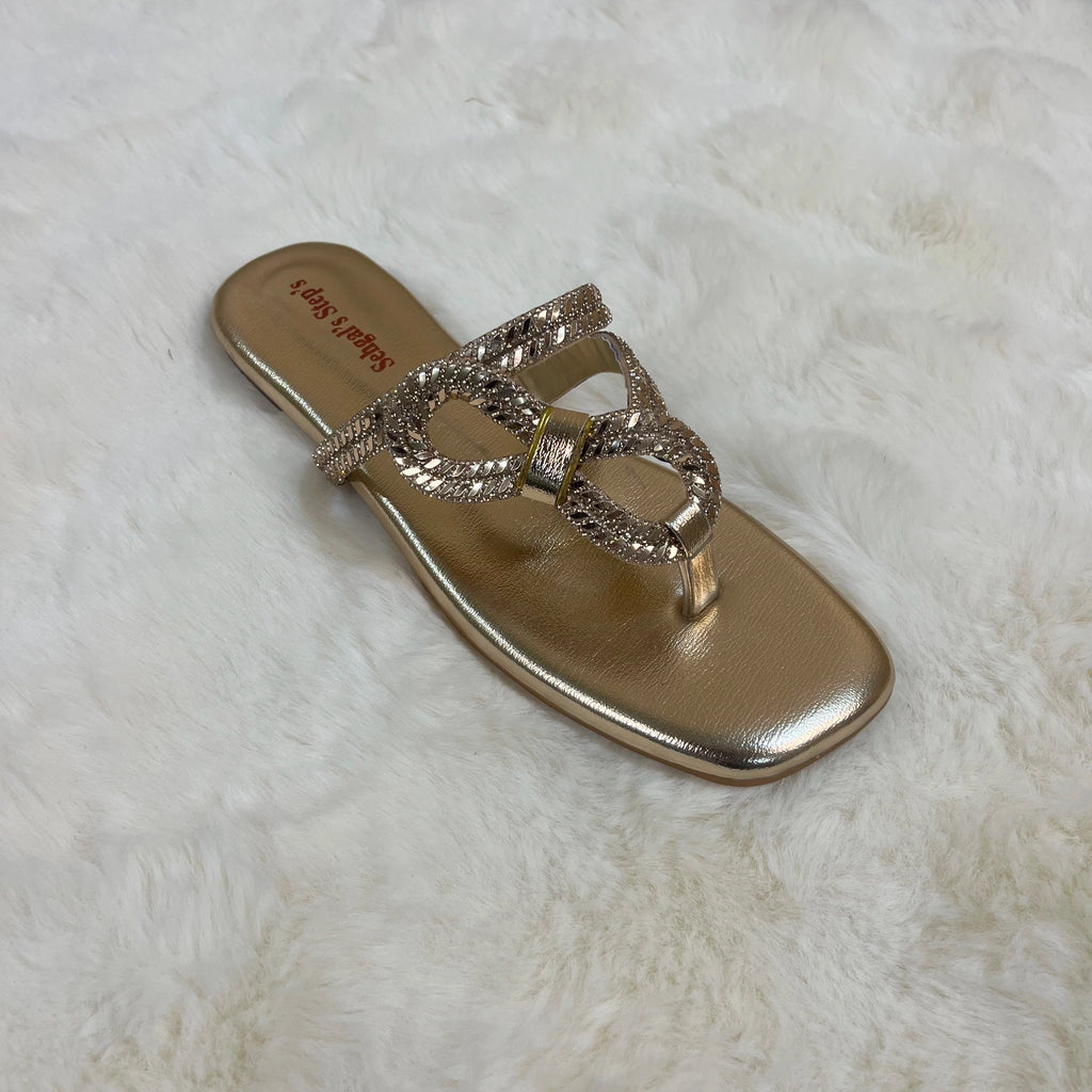 Raahposh Women’s Rhinestone Flat – Fancy Ladies Slippers in 4 Colors