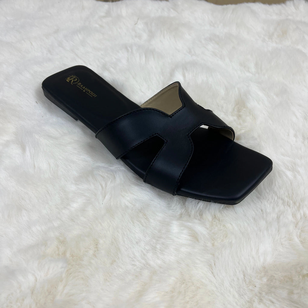 Raahposh Women’s H-Cut Flat Slippers – Comfortable Ladies Flats in 4 Colors